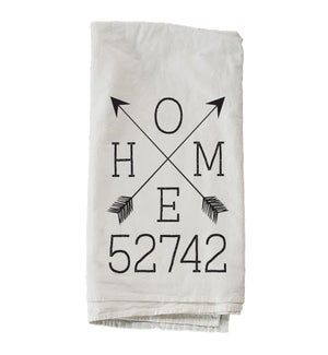 Personalized Zip Home Arrows Towel